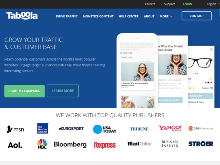 Taboola Profile, News, Client Reviews & Ratings At 10SEOS