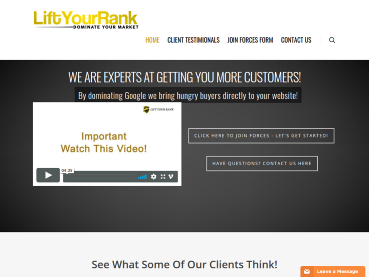Liftyourrank Profile, News, Client Reviews & Ratings At 10SEOS