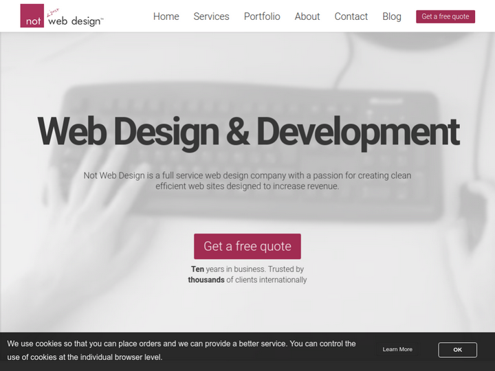 Not Web Design Profile, News, Client Reviews & Ratings At 10SEOS