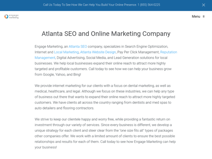 Engage Marketing Profile, News, Client Reviews & Ratings At 10SEOS