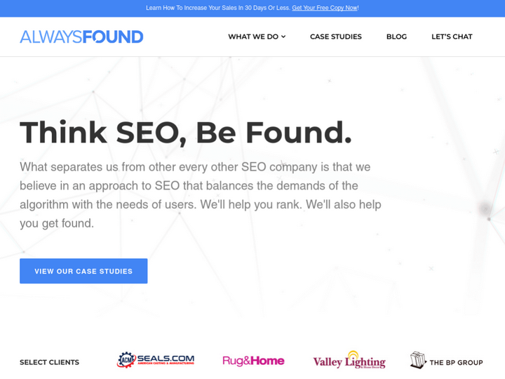 Always Found Profile, News, Client Reviews & Ratings At 10SEOS