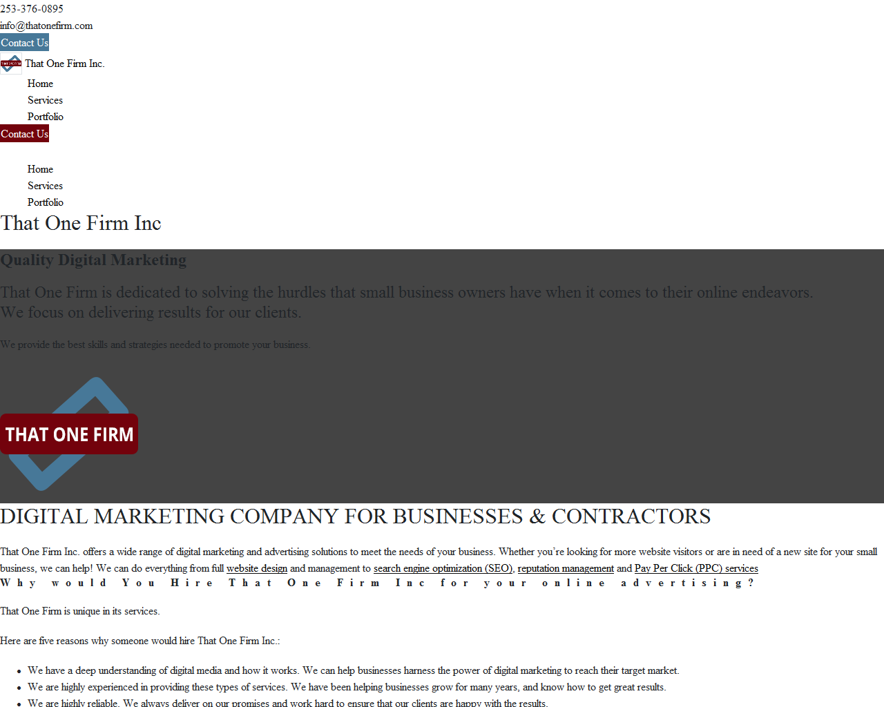 That One Firm Inc Profile, News, Client Reviews & Ratings At 10SEOS