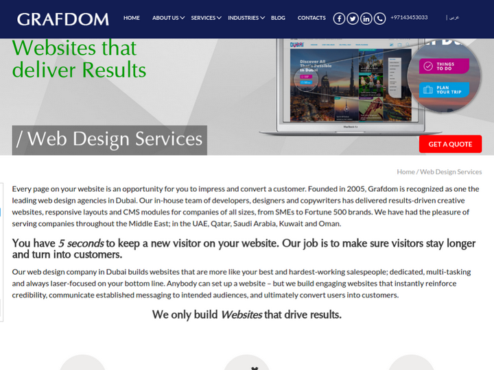 Grafdom Web Design Services Profile, News, Client Reviews & Ratings At 10SEOS