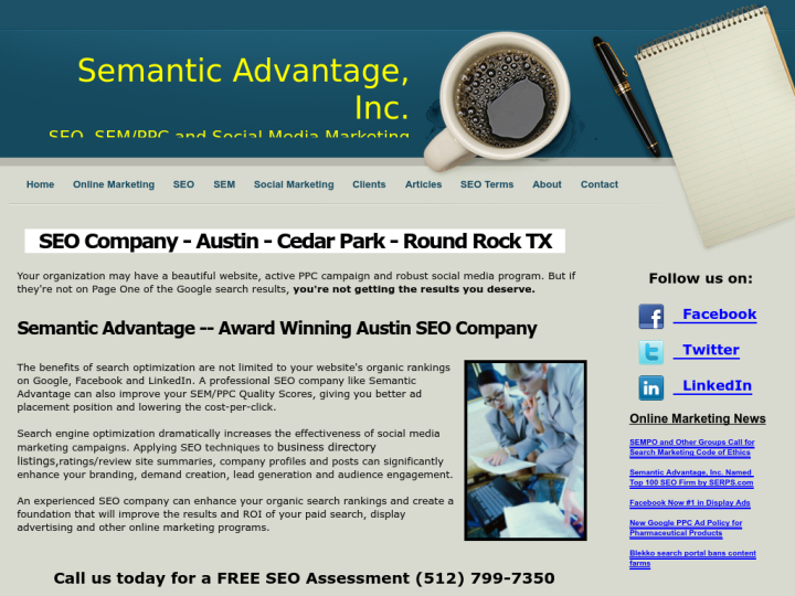 Semantic Advantage, Inc. Profile, News, Client Reviews & Ratings At 10SEOS