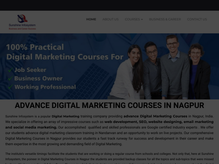 Sunshine Infosystem- Digital Marketing Courses In Nagpur Profile, News, Client Reviews & Ratings At 10SEOS