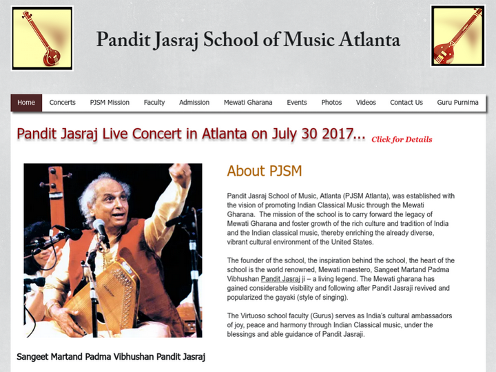 Pandit Jasraj School of Music, Atlanta
