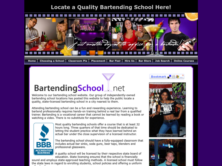 Bartending School.net