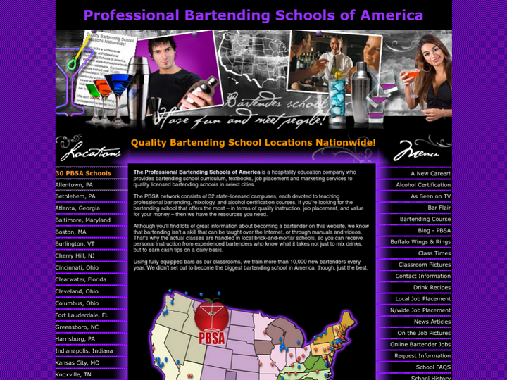 Professional Bartending Schools of America