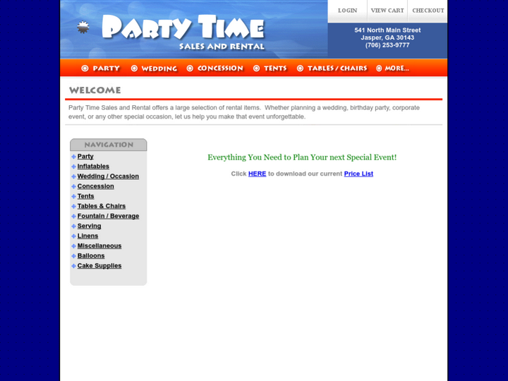 Party Time Sales and Rental