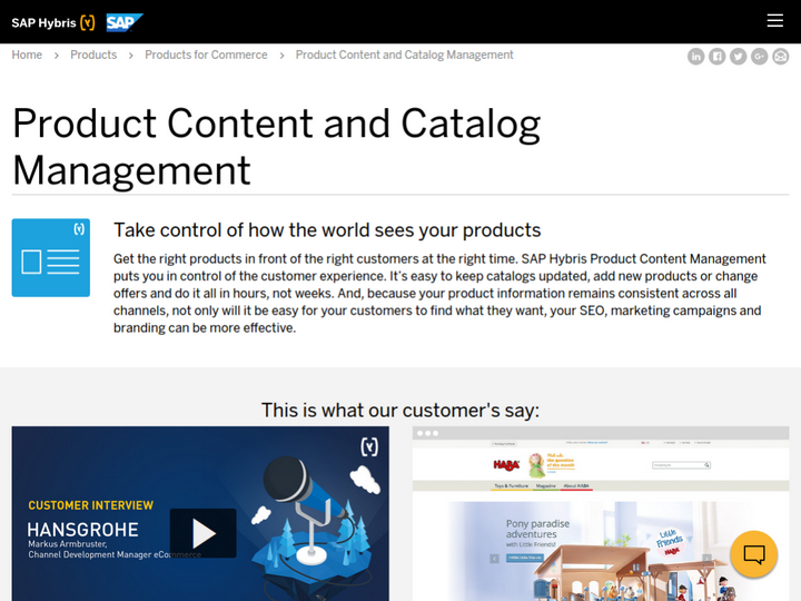 SAP Hybris Product Content Management