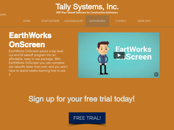 EarthWorks Excavation Software by Tally Systems