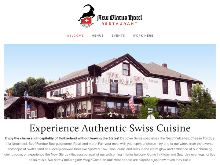 New Glarus Hotel Restaurant