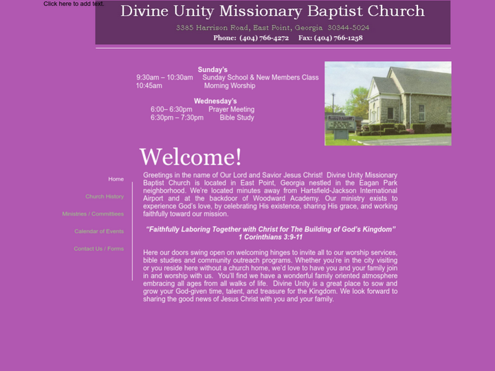 Divine Unity Missionary Baptist Church