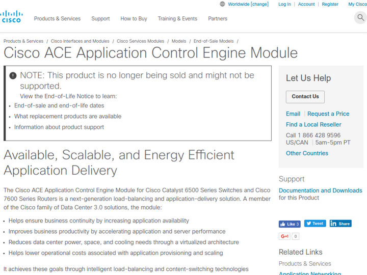 Cisco Application Control Engine