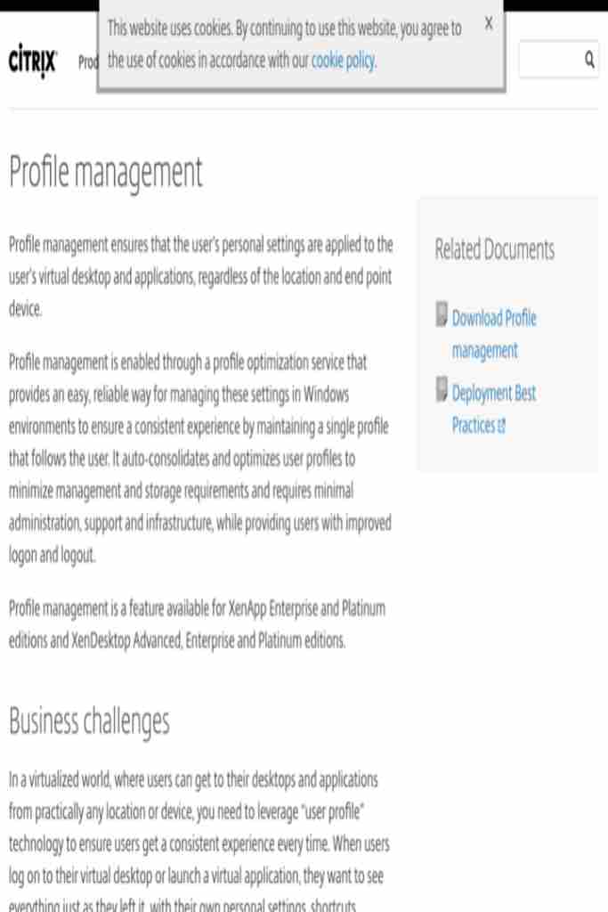 Citrix User Profile Management