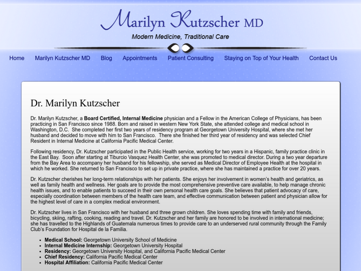 Marilyn Kutzscher MD
