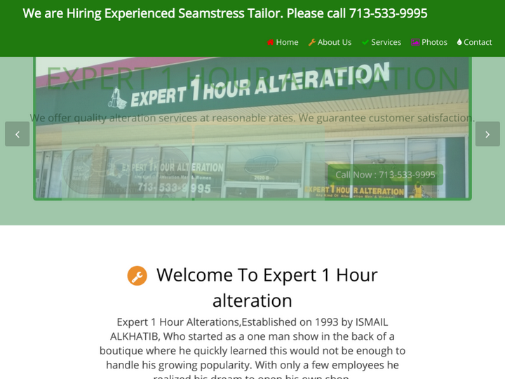 Expert 1 Hour Alterations