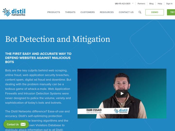 Distil Networks Bot Detection and Mitigation