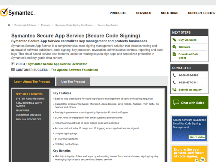 Symantec Secure App Service