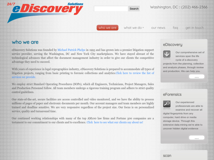 eDiscovery Solutions, Inc.