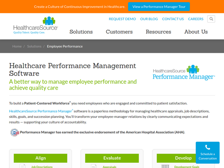 HealthcareSource Performance Manager