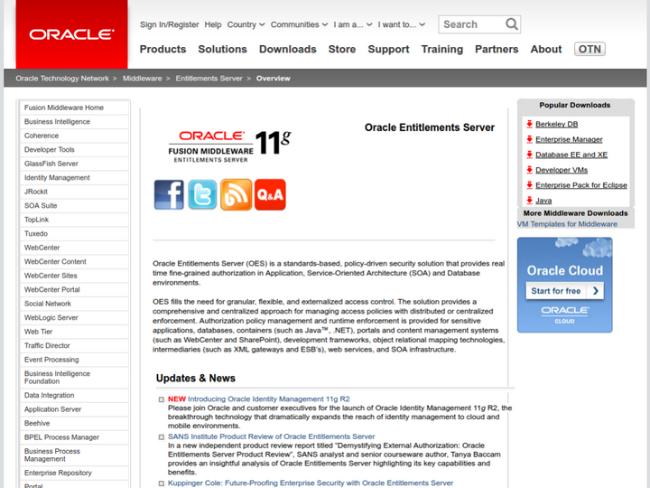 Oracle Entitlements Server