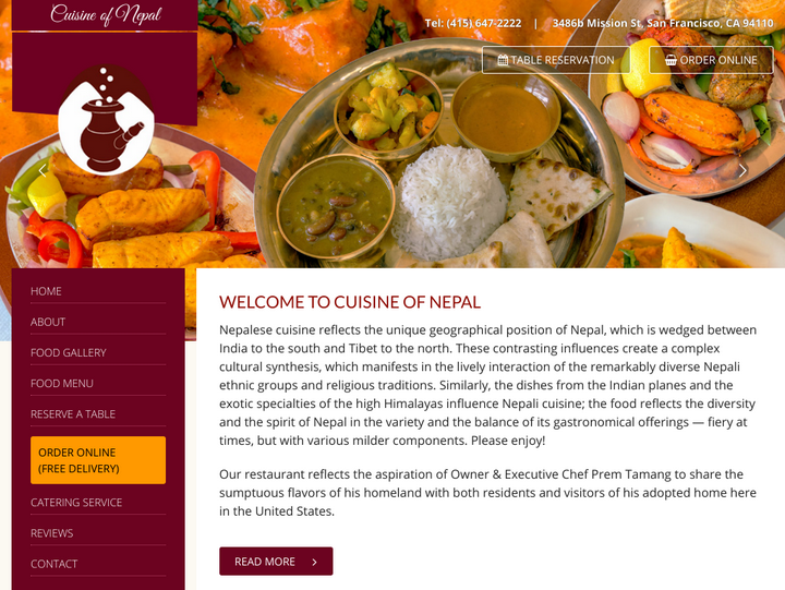 Cuisine of Nepal Restaurant
