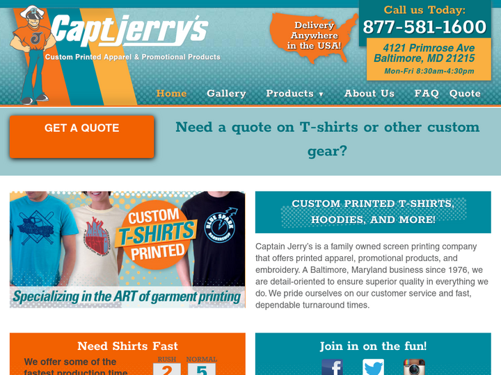 Captain Jerry's Custom T-Shirts