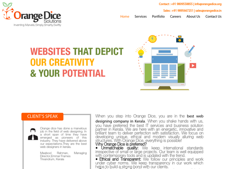 Orange Dice Solutions