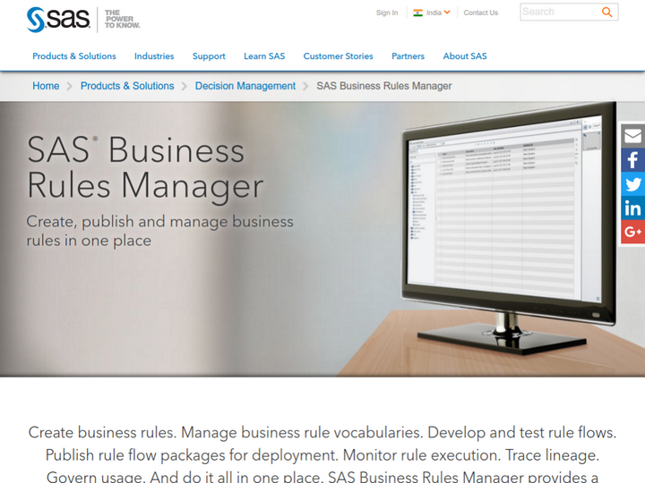 SAS Business Rules Manager