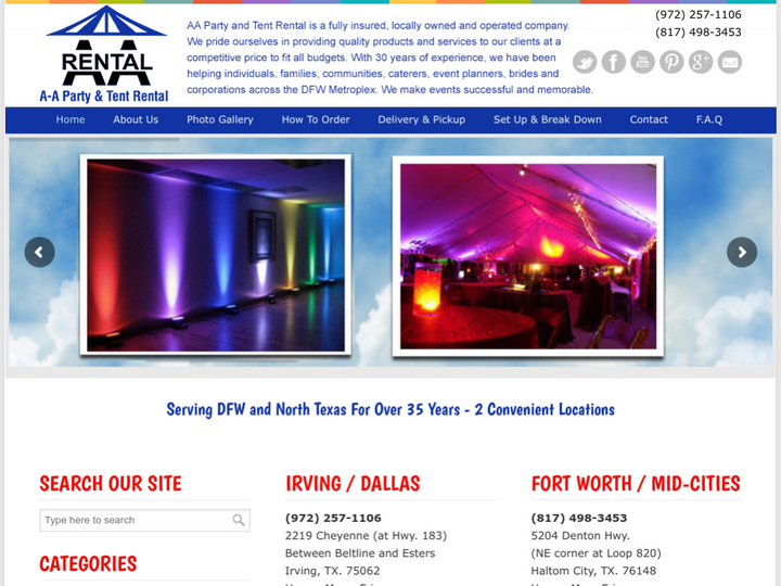 AA Party and Tent Rental