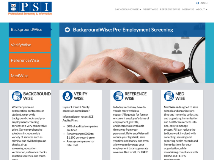 Professional Screening and Information Inc