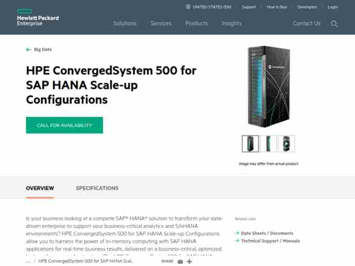 HP ConvergedSystem 500 for SAP HANA
