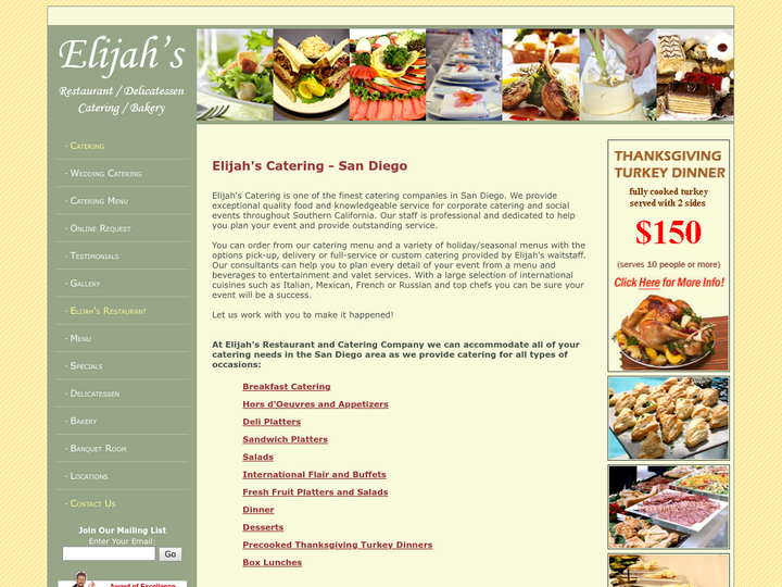 Elijah's Restaurant, Delicatessen and Catering