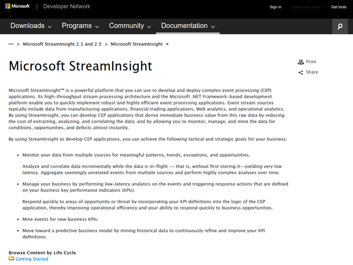 Microsoft StreamInsight