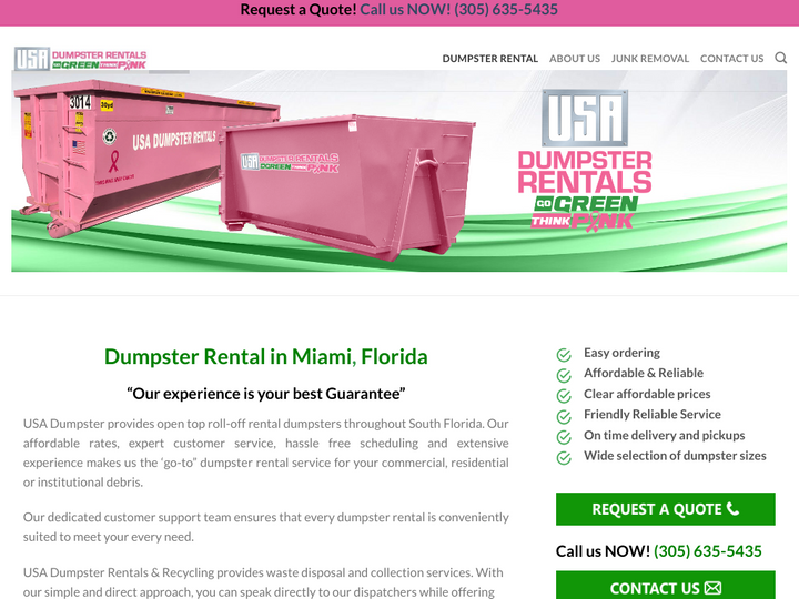 USA Dumpster Rentals in Miami