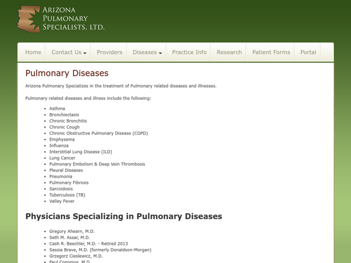 Arizona Pulmonary Specialists Ltd