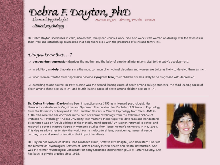 Dr Debra F Dayton PhD