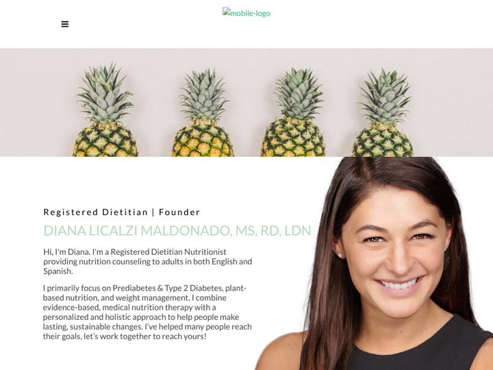 Diana Licalzi Maldonado, Registered Dietitian and Nutritionist