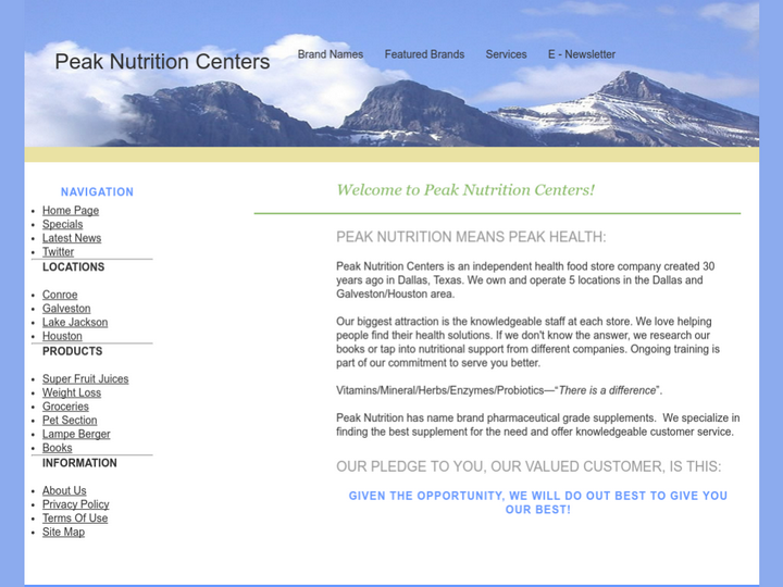 Peak Nutrition Centers