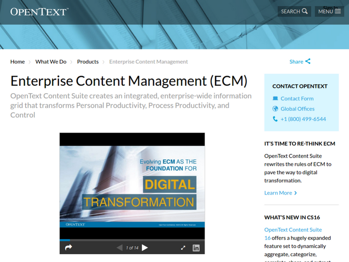 OpenText Enterprise Content Management
