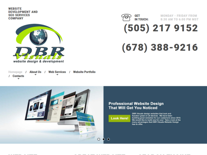DBR Visuals Website Design