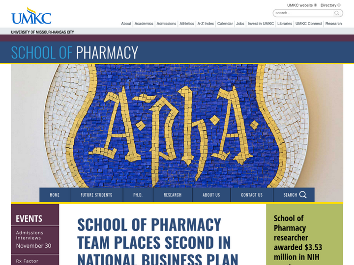 School of Pharmacy University of Missouri