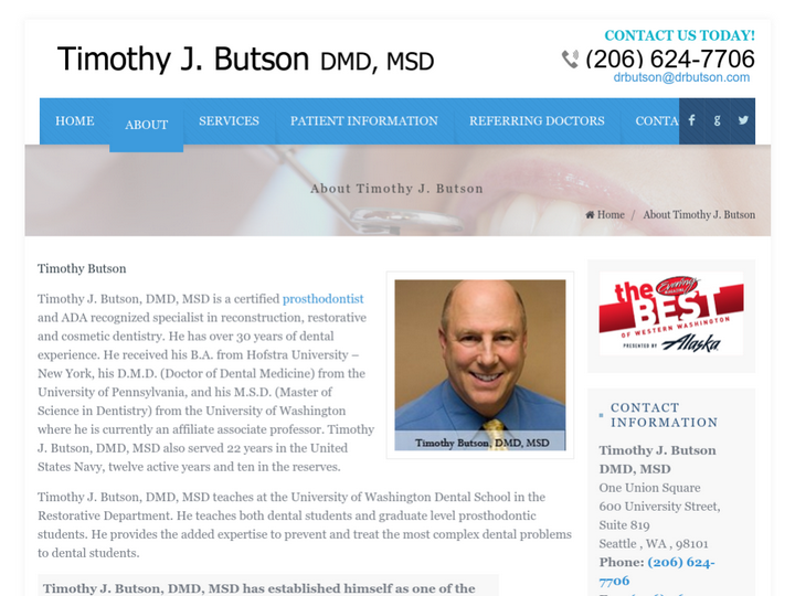 Timothy J. Butson DMD, MSD