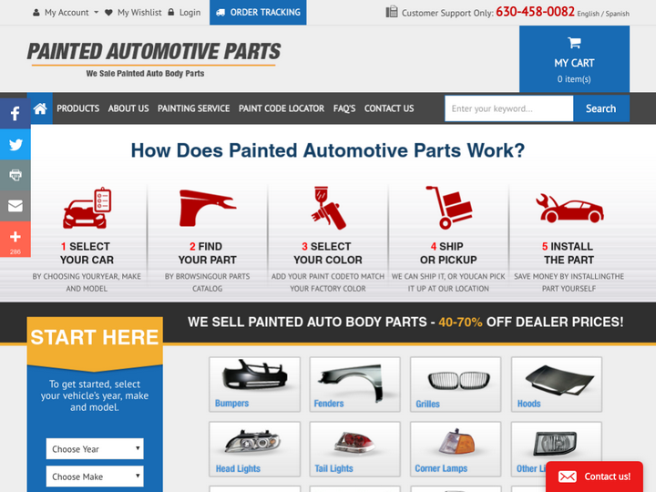 Painted Automotive Parts