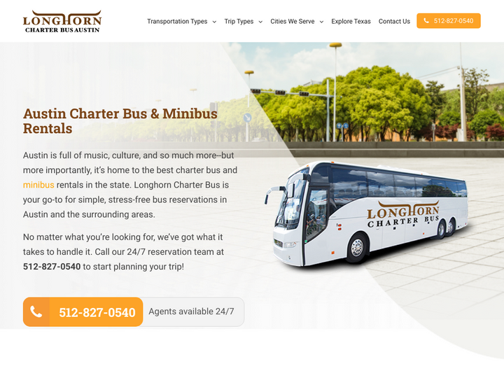 Longhorn Charter Bus