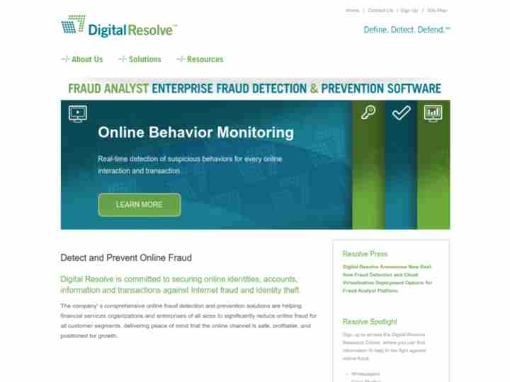 Digital Resolve Fraud Detection