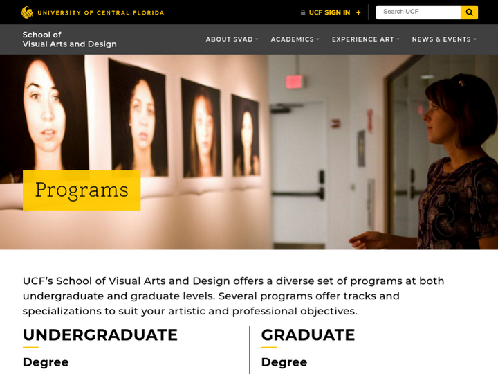 School of Visual Arts and Design University of Central Florida