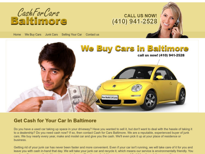 Cash For Cars Baltimore