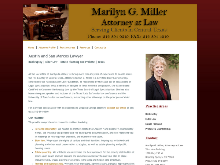 Marilyn G. Miller, Attorney at Law